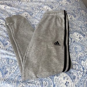 Adidas grey and black juniors medium sweatpants